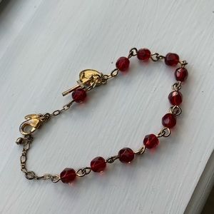 🍃Vintage Avon | Garnet Rosary Bracelet